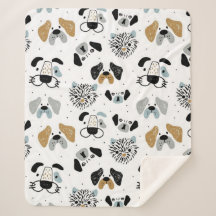 Cute Pups Sherpa Blanket