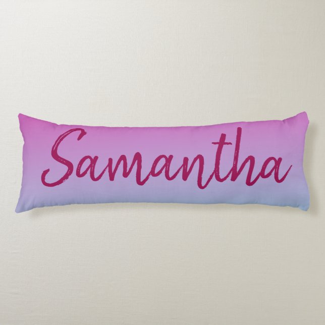 Cute Purple and Blue Ombre Body Pillow (Front)