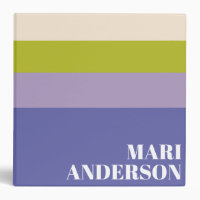 Cute Purple and Green Stripes Modern Personalized