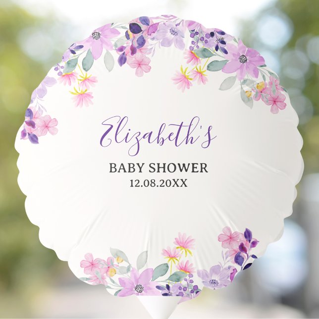 Cute Purple and Pink Spring Flowers Balloon (Creator Uploaded)
