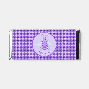 Cute Purple Baby Bee Gender Neutral Baby Shower Hershey Bar Favors