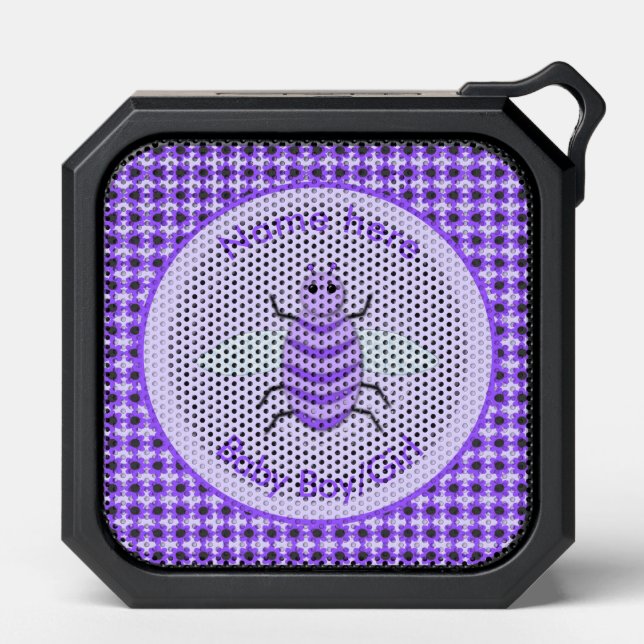 Cute Purple Baby Bee Gender Neutral Custom Bluetooth Speaker (Front)