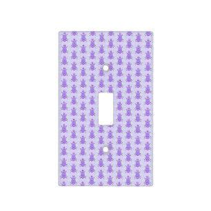 Cute Purple Baby Bee Gender Neutral Nursery Light Switch Cover