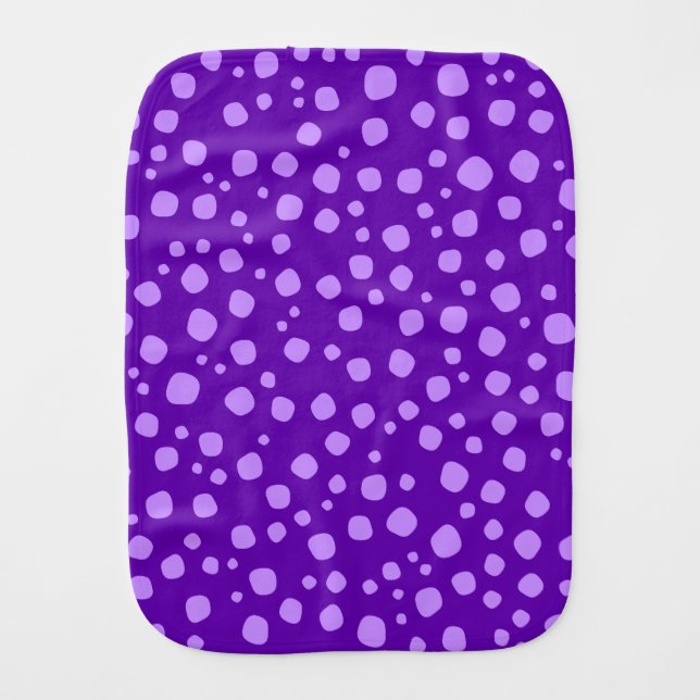 Cute Purple Baby Burp Cloth (Front)