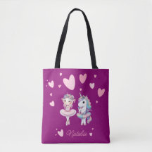 Cute Purple Ballerina Unicorn