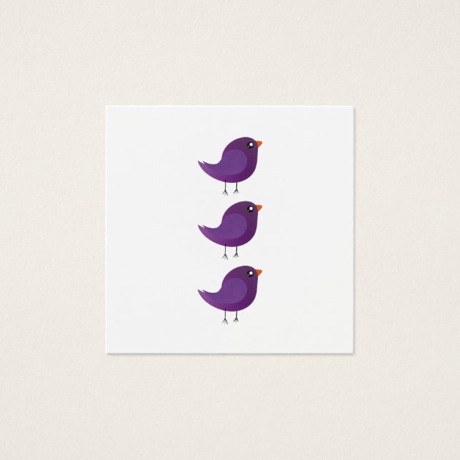 cute purple bird (Front)