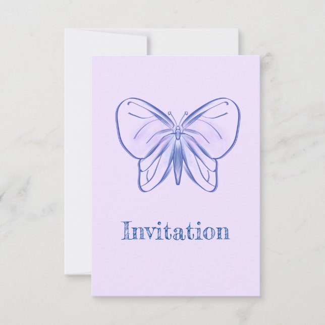 Cute purple blue butterfly (Front)