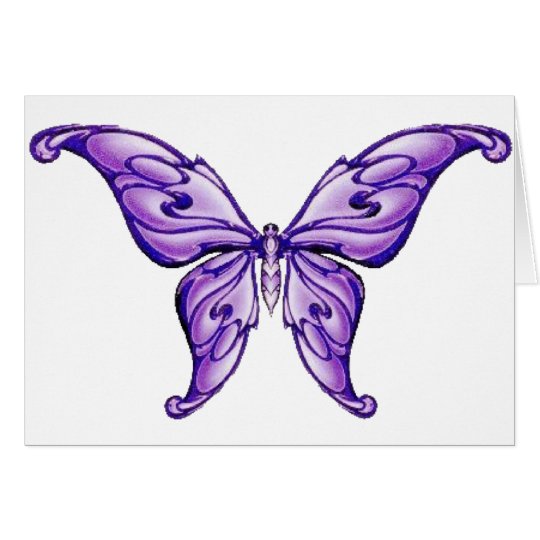 cute purple butterfly card