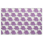 Cute Purple Cartoon Dinosaur Fabric