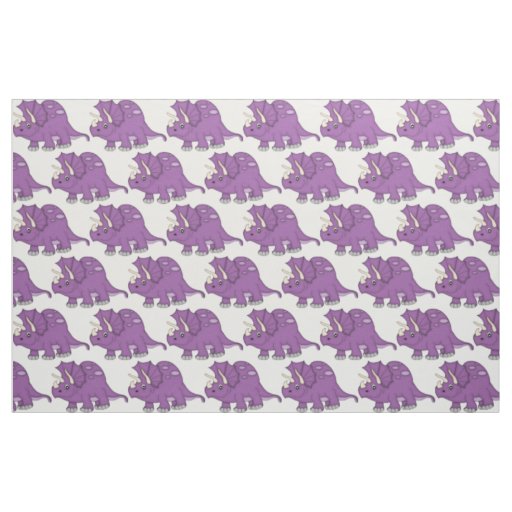 Cute Purple Cartoon Dinosaur Fabric