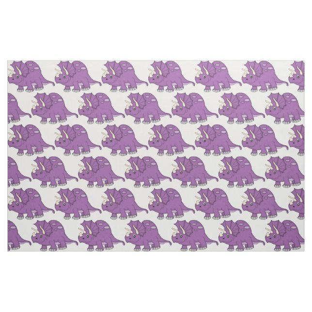 Cute Purple Cartoon Dinosaur Fabric (Fat Quarter)