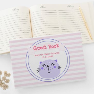 Cute Purple Cat  | Baby Shower