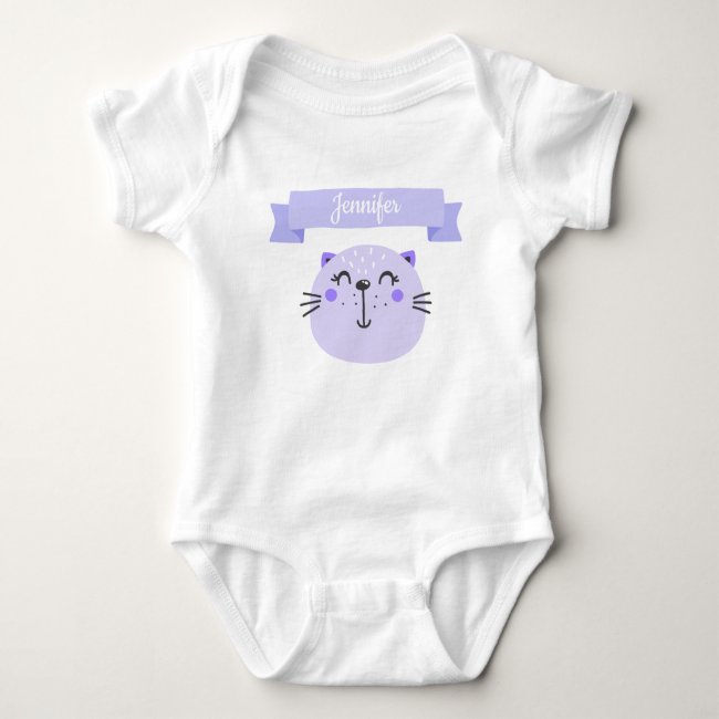 Cute Purple Cat | Personalized