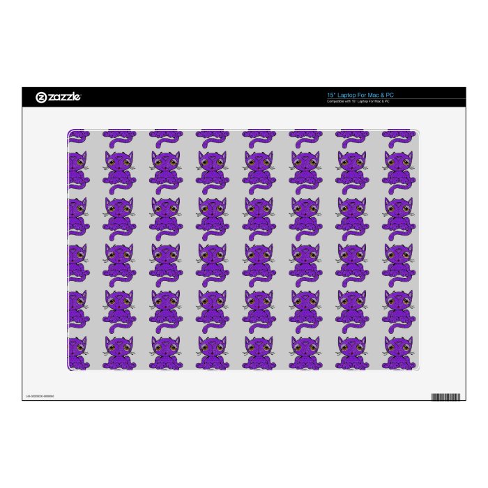 Cute Purple Cats Laptop Decals