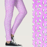 Cute Purple Cats Whimsical Patterned Leggings<br><div class="desc">This purple watercolor with white cats pattern gives these leggings a fun,  whimsical,  casual vibe. Wear them to the gym or just out and about on the weekends. Patterned leggings are fun for everyday wear and are an outfit upgrade from basic black.</div>