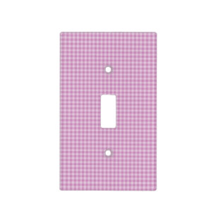 Cute Purple Checks Light Swtch Cover