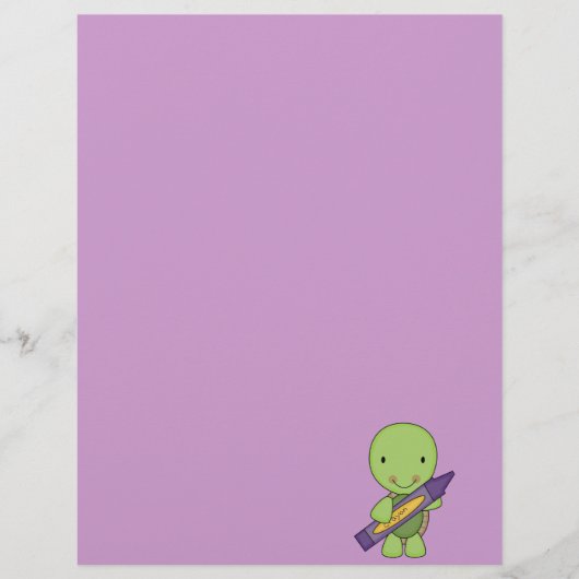 cute purple crayon turtle (Front)