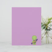 cute purple crayon turtle (Standing Front)