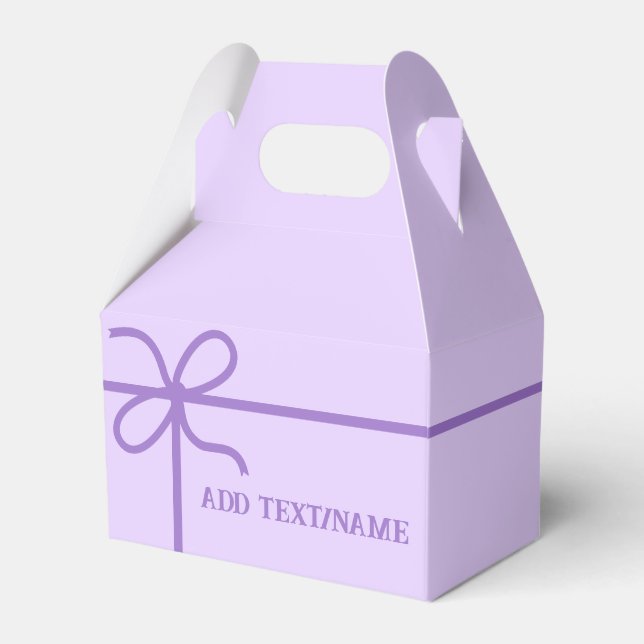 Cute Purple Custom   Favor Boxes (Front Side)