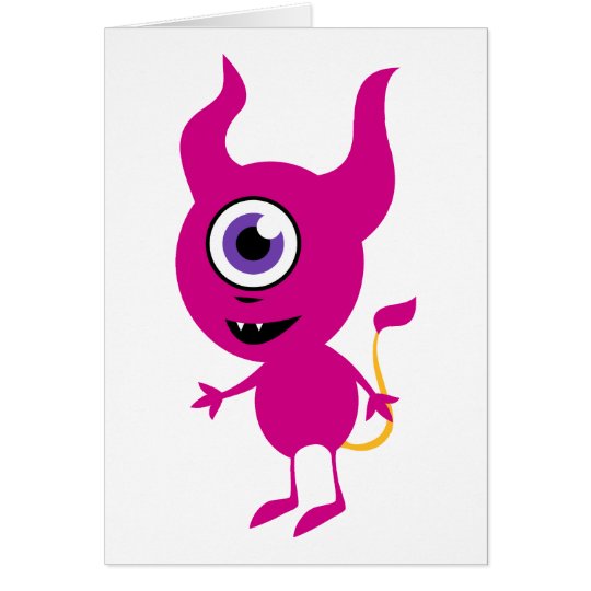 Cute Purple Cyclops Card