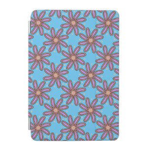 Cute Purple Daisies On Blue iPad Mini Cover