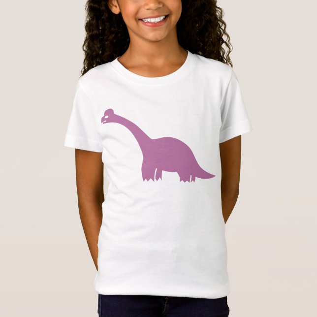 Cute Purple Dinosaur T-Shirt (Front)