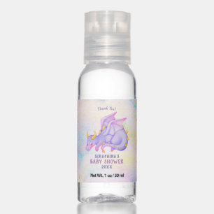 Cute Purple Dragon Baby Shower Hand Sanitizer Gift