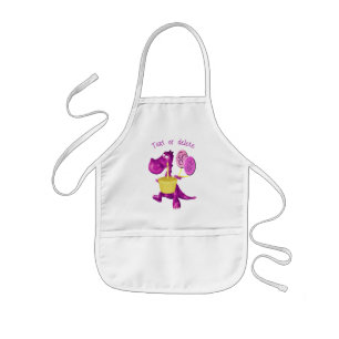 Cute Purple Dragon Cupcake Balloons Personalized Kids' Apron