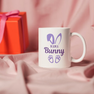 Cute Purple Easter Mama Bunny Rabbit Ears Coffee Mug