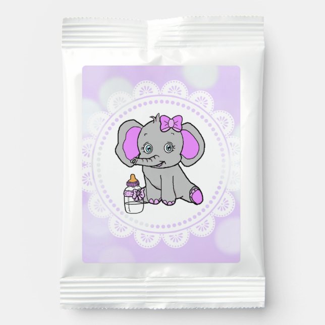 Cute Purple Elephant Margarita Drink Mix (Front)