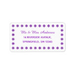 Cute Purple Flower Frame Custom Label