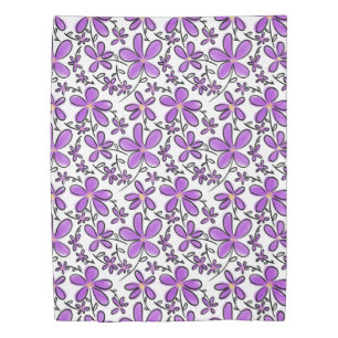 Cute purple flower pattern duvet cover