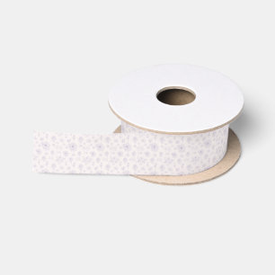 Cute purple flowers pattern satin ribbon