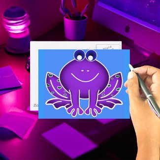 cute purple frog
