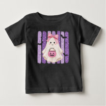 Cute Purple Ghost Halloween Kids T-Shirt