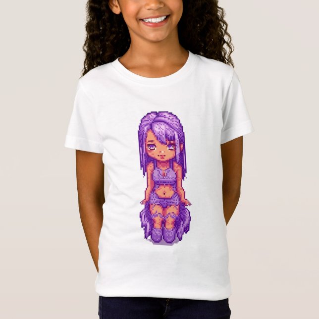 Cute purple  girl  T-Shirt (Front)