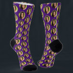 Cute Purple Girlfriend Photo for Boyfriend Fun  Socks<br><div class="desc">These cute purple girlfriend photo socks feature your own photo in a trendy offset pattern and are a fun way for your boyfriend (or husband) to remember you as he pulls on his socks! This is a great birthday or Christmas gift and your boyfriend or husband will love them (almost...</div>