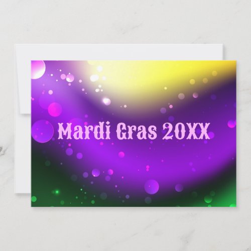 Cute Purple Green Gold Swirl Mardi Gras Postcard