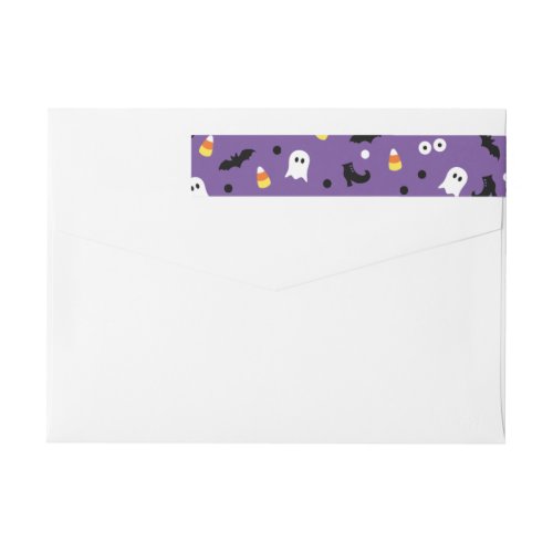 Cute Purple Halloween Return Address Labels