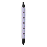 PEN: Witchy Pattern Art Print Stationery Pen Halloween Pattern Pens Black  Ink Pens Purple Crystal Art Pen Witchy Journaling Pen 