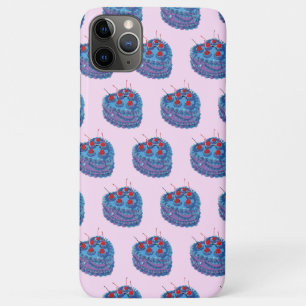 Cute Purple Heart Cake Pattern iPhone 11 Pro Max Case