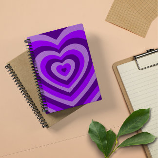 Cute Purple Heart Notebook