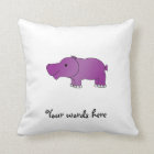 purple hippo pillow pet