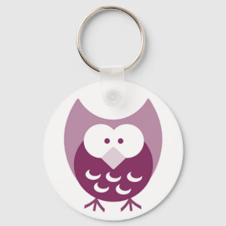 Cute Purple Hootie Keychain