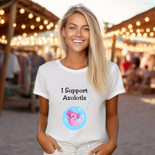 Cute Purple I Support Axolotls Light-Color T-Shirt