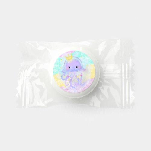 Cute Purple Jellyfish Girl Baby Shower Life Saver Mints