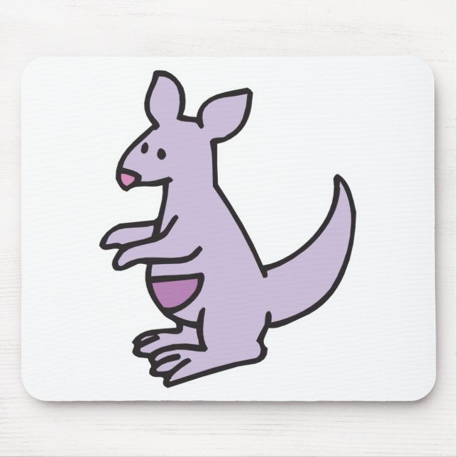 cute purple kangaroo mouse pad (Front)