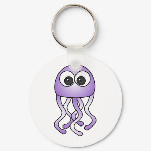 Cute Purple Kawaii Jellyfish Keychain
