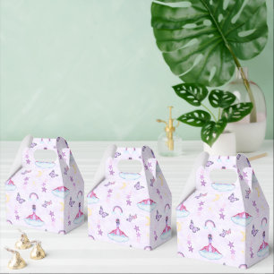Cute Purple Kids Dinosaur Party Favor Boxes