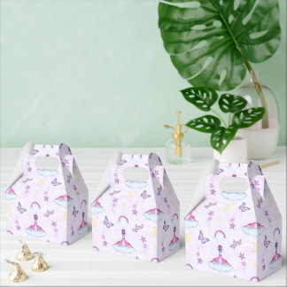 Cute Purple Kids Dinosaur Party Favor Boxes